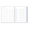 Elena Weekly/Monthly Planner, Palm Leaves Artwork, 11 x 9.25, Blue/White Cover, 12-Month (Jan to Dec): 20248