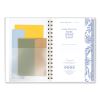 Elena Weekly/Monthly Planner, Palm Leaves Artwork, 8.5 x 6.38, Blue/White Cover, 12-Month (Jan to Dec): 20249
