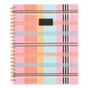 Cher Weekly/Monthly Planner, Plaid Artwork, 11 x 9.25, Pink/Blue/Orange Cover, 12-Month (Jan to Dec): 20248