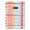 Cher Weekly/Monthly Planner, Plaid Artwork, 8.5 x 6.38, Pink/Blue/Orange Cover, 12-Month (Jan to Dec): 20247