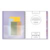 Badge Geo Weekly/Monthly Planner, Geometric Artwork, 11 x 9.25, Purple/White/Gold Cover, 13-Month (Jan to Jan): 2024 to 20254