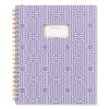 Badge Geo Weekly/Monthly Planner, Geometric Artwork, 11 x 9.25, Purple/White/Gold Cover, 13-Month (Jan to Jan): 2024 to 20257