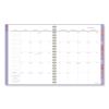 Badge Geo Weekly/Monthly Planner, Geometric Artwork, 11 x 9.25, Purple/White/Gold Cover, 13-Month (Jan to Jan): 2024 to 20258