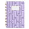 Badge Geo Weekly/Monthly Planner, 8.5 x 6.38, Purple/White/Gold Cover, 13-Month (Jan to Jan): 2024 to 20258