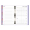 Badge Geo Weekly/Monthly Planner, 8.5 x 6.38, Purple/White/Gold Cover, 13-Month (Jan to Jan): 2024 to 20259