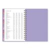 Badge Geo Weekly/Monthly Planner, 8.5 x 6.38, Purple/White/Gold Cover, 13-Month (Jan to Jan): 2024 to 202510