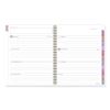 Badge Floral Weekly/Monthly Planner, Floral Artwork, 11 x 9.2, White/Multicolor Cover, 13-Month (Jan to Jan): 2024 to 20252