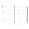 Badge Floral Weekly/Monthly Planner, Floral Artwork, 8.5 x 6.38, White/Multicolor Cover, 13-Month (Jan to Jan): 2024 to 20252
