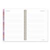Badge Floral Weekly/Monthly Planner, Floral Artwork, 8.5 x 6.38, White/Multicolor Cover, 13-Month (Jan to Jan): 2024 to 20258