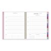 Harmony Weekly/Monthly Poly Planner, 8.81 x 7.88, Pink Cover, 13-Month (Jan to Jan): 2024 to 20255