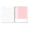 Life Note-It Leah Weekly/Monthly Notes Planner, Floral Artwork, 11 x 8.5, Gray/Pink/White Cover, 12-Month (Jan to Dec): 20247