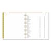 Day Designer Navy Stripe Daily/Monthly Planner, Navy Stripe Artwork, 10 x 8, Navy/White/Gold Cover, 12-Month (Jan-Dec): 20242