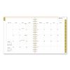 Day Designer Navy Stripe Daily/Monthly Planner, Navy Stripe Artwork, 10 x 8, Navy/White/Gold Cover, 12-Month (Jan-Dec): 20244