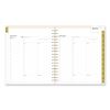 Day Designer Navy Stripe Daily/Monthly Planner, Navy Stripe Artwork, 10 x 8, Navy/White/Gold Cover, 12-Month (Jan-Dec): 20246