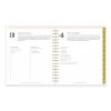 Day Designer Navy Stripe Daily/Monthly Planner, Navy Stripe Artwork, 10 x 8, Navy/White/Gold Cover, 12-Month (Jan-Dec): 20247