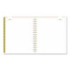 Day Designer Navy Stripe Daily/Monthly Planner, Navy Stripe Artwork, 10 x 8, Navy/White/Gold Cover, 12-Month (Jan-Dec): 20249