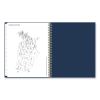 Ashlyn Weekly/Monthly Planner, Floral Artwork, 11 x 8.5, Navy/Multicolor Cover, 12-Month (Jan to Dec): 20246