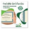Award Certificates, 8.5 x 11, Natural with Blue Braided Border, 15/Pack3