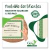 Award Certificates, 8.5 x 11, Natural with Green Braided Border, 15/Pack2