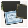 Certificate/Document Cover, 9.75" x 12.5", Black With Gold Foil, 5/Pack4