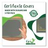Certificate/Document Cover, 9.75" x 12.5", Gray With Gold Foil, 5/Pack3