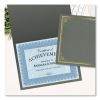 Certificate/Document Cover, 9.75" x 12.5", Gray With Gold Foil, 5/Pack4