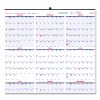 Yearly Wall Calendar, 24 x 36, White/Blue Sheets, 12-Month (Jan to Dec): 20242