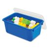 Cubby Bin with Lid, 1 Section, 2 gal, 8.2 x 12.5 x 11.5, Blue, 5/Pack8