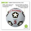 Rubber Sports Ball, For Soccer, No. 3 Size, White/Black3