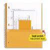 Wirebound Notebook with Two Pockets, 1-Subject, Medium/College Rule, Assorted Cover Color, (100) 11 x 8.5 Sheets, 3/Pack8