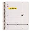 Wirebound Notebook with Two Pockets, 1-Subject, Medium/College Rule, Assorted Cover Color, (100) 11 x 8.5 Sheets, 3/Pack8