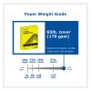 Color Cardstock, 65 lb Cover Weight, 8.5 x 11, Lemon Yellow, 250/Ream3