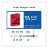 Color Cardstock, 65 lb Cover Weight, 8.5 x 11, Red, 250/Ream2