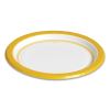 Everyday Paper Plates, 6" dia, White/Yellow, 125/Pack2