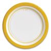 Everyday Paper Plates, 6" dia, White/Yellow, 125/Pack3