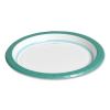 Everyday Paper Plates, 8.5" dia, White/Teal, 125/Pack2