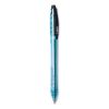 ReVolution Ocean Bound Ballpoint Pen, Retractable, Medium 1 mm, Black Ink/Translucent Blue Barrel, 4/Pack4