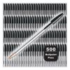 Cristal Xtra Smooth Ballpoint Pen, Stick, Medium 1 mm, Black Ink, Clear Barrel, 500/Pack3