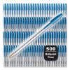 Cristal Xtra Smooth Ballpoint Pen, Stick, Medium 1 mm, Blue Ink, Clear Barrel, 500/Pack2