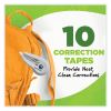 Wite-Out Brand Ecolutions Correction Tape, Non-Refillable, White, 0.2" x 19.8 ft, 10/Pack9