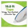 Wite-Out Brand Ecolutions Correction Tape, Non-Refillable, White,  0.2" x 19.8 ft, 2/Pack5