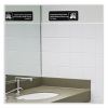 Indoor/Outdoor Restroom with Braille Text, 6" x 9", Black Face, White Graphics, 3/Pack3