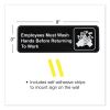 Indoor/Outdoor Restroom with Braille Text, 6" x 9", Black Face, White Graphics, 3/Pack4