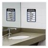 Employees Must Wash Hands Indoor Wall Sign, 5" x 7", Black/Blue/White Face, Black/Blue Graphics, 2/Pack4