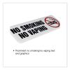 No Smoking No Vaping Indoor/Outdoor Wall Sign, 9" x 3", Black Face, Black/Red Graphics, 4/Pack2