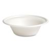 PFAS-Free Compostable Bagasse Bowls, 12 oz, White, 125/Pack3