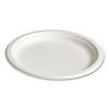 PFAS-Free Compostable Bagasse Plates, 9" dia, White, 250/Pack3