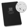 All-Weather Wire-O Notepad, Universal: Narrow Rule and Quadrille Rule, Black Cover, 50 White 4 x 6 Sheets3