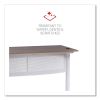 L-Shaped Writing Desk, 59.05" x 59.05" x 29.53", Beigewood/White5