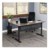 L-Shaped Writing Desk, 59.05" x 59.05" x 29.53", Gray/Black3